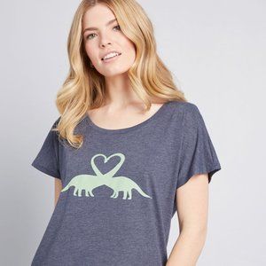 Modcloth Sauropod Sweetness Dinosaur Graphic Tee